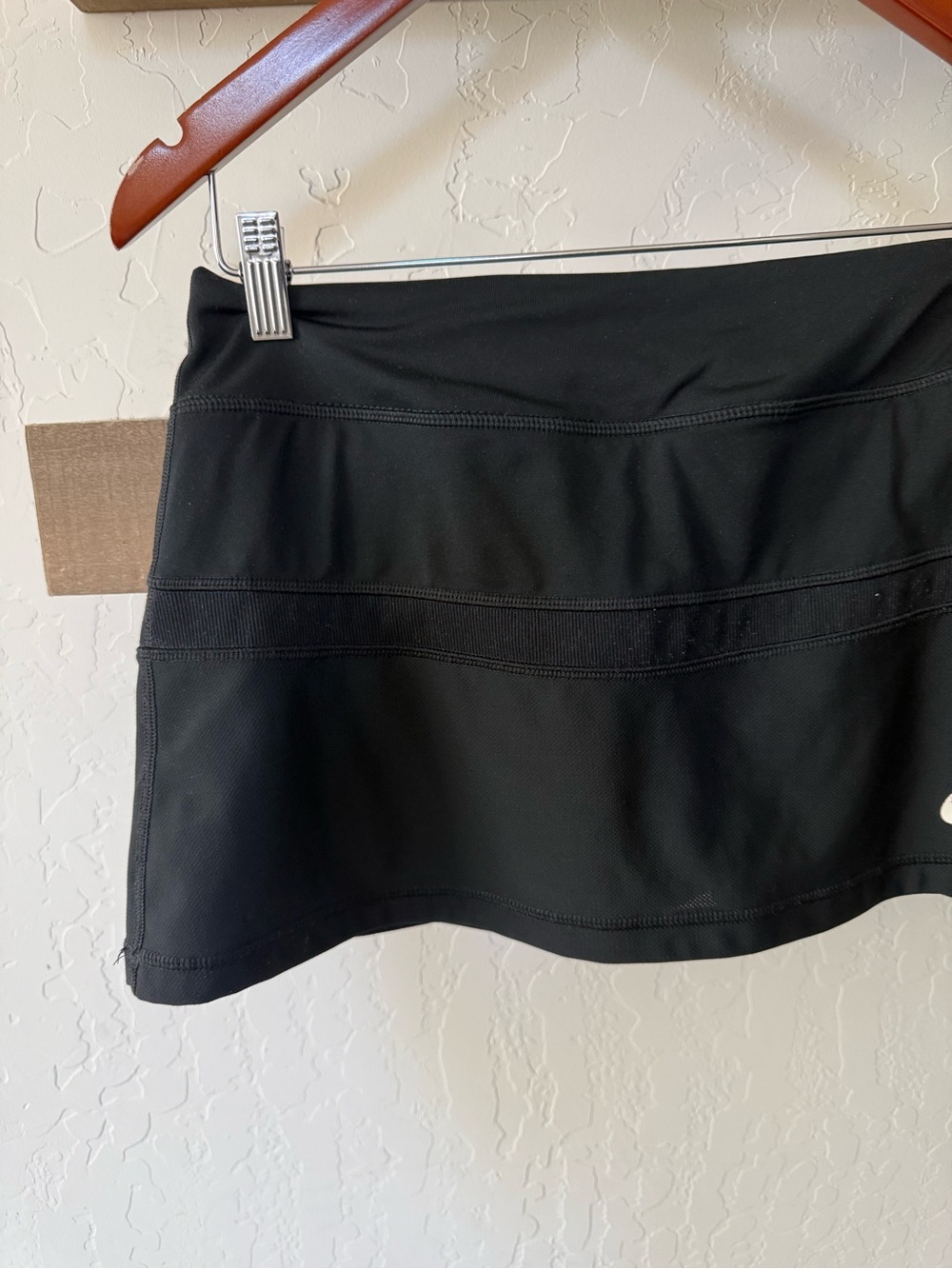 Nike|Black Athletic Skort,Micro skirt with White Swoosh•••Athleisure loungewear - Picture 6 of 12